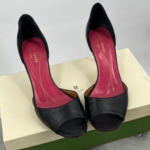Kate Spade Black Peep Toe Heels